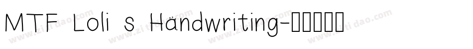 MTF Loli s Handwriting字体转换